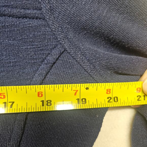 Vineyard Vines Blue 1/4 Zip Sweatshirt Pullover Plaid Shoulders - Picture 5 of 7